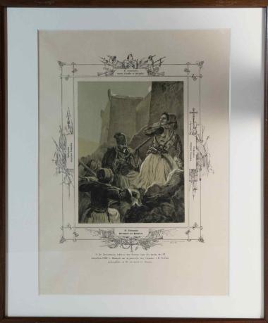 Ο Σταμάτης Σταικόπουλος κυριεύει εξ’ εφόδου το Παλαμίδιο.(Hess)