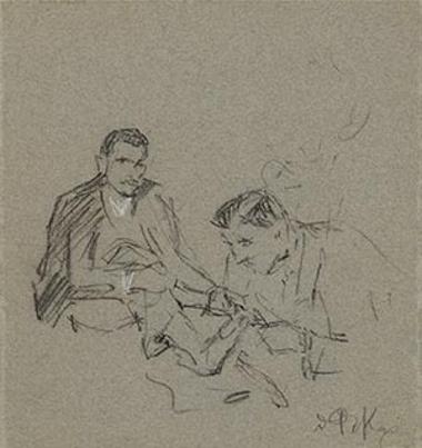 Caring for the Wounded 1940. (23×25 cm.)