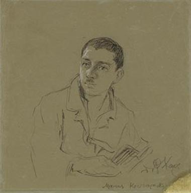 Makis Kouvaras, Wounded (25×24 cm.)