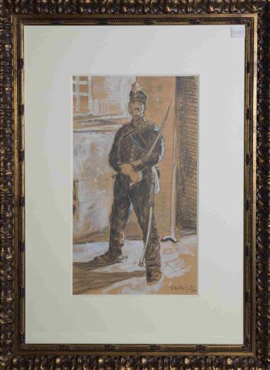 Ζωγρ. Πίναξ με θέμα (Σκοπός του Ιππικού).