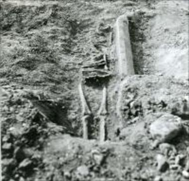 The deceased in a cist grave from the excavations of the National Road in Kyparissia