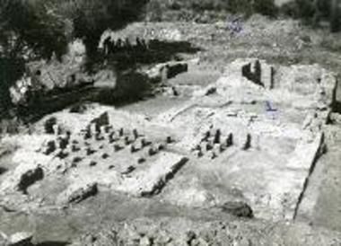 The hypocaust of the  thermae at the site “Loutro” in Petalidi