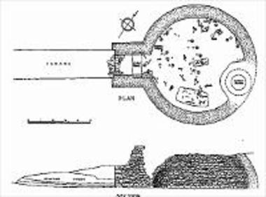 Plan and section of the Tholos tomb III at Englianos