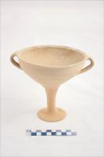 Two-handled stemmed drinking cup