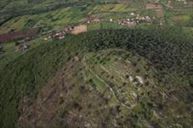 Aerial photograph of the acropolis at Malthi