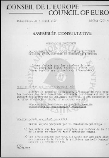 Conseil de l' Europe-Council of Europe-Commission Politique (1967)-Reunion jointe des 17-18 septembre 1963