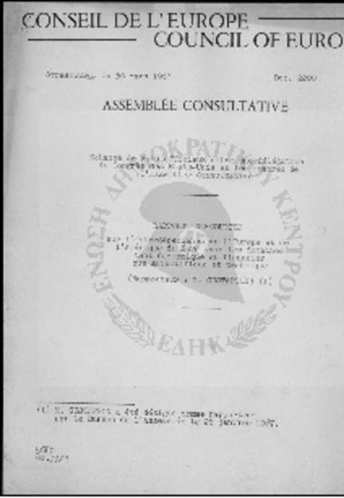 Conseil de l' Europe-Council of Europe-Enhange de vues officieux entre une delegation du Congres des Etats-Unis et les membres de l' Assemblee Consultative (1967)