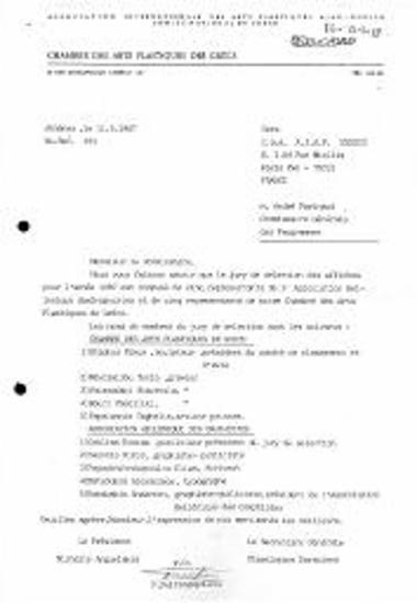 Επιστολή στα Γαλλικά