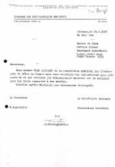 Επιστολή στα Γαλλικά