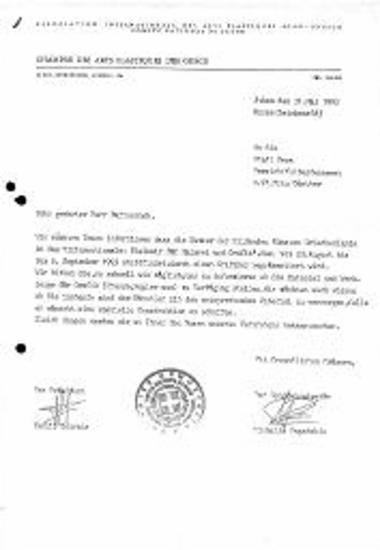 Επιστολή στα Γερμανικά