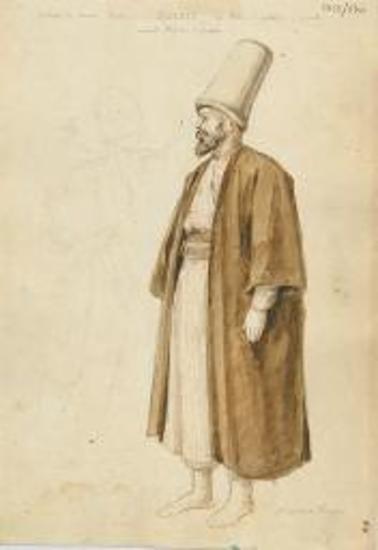 Μεβλεβί δερβίσης (μουσουλμάνος μοναχός) από τεκέ του Γαλατά