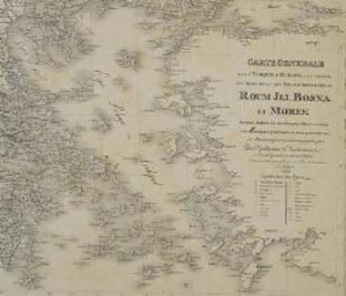 CARTE GENERALE DE LA TURQUIE D' EUROPE A LA DROITE DU DANUBE OU DES BEGLERBEGLIKS DE ROUM JLI, BOSNA ET MOREE ...