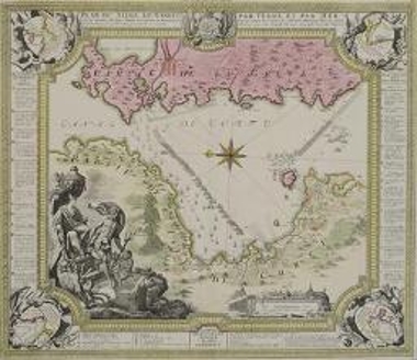 PLAN DU SIEGE DE CORFU PAR TERRE ET PAR MER avec la situation de deux Flottes Venitienne et Ottomanne depuis le jour de L' entre de celle des Ottomans dans le canal le 5.me de Juillet jusqu' au 26.me