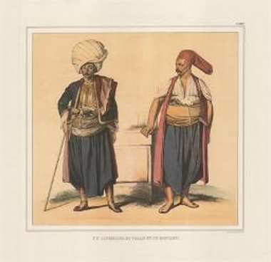 UN JANISSAIRE DU PALAIS ET UN BOSTANGI