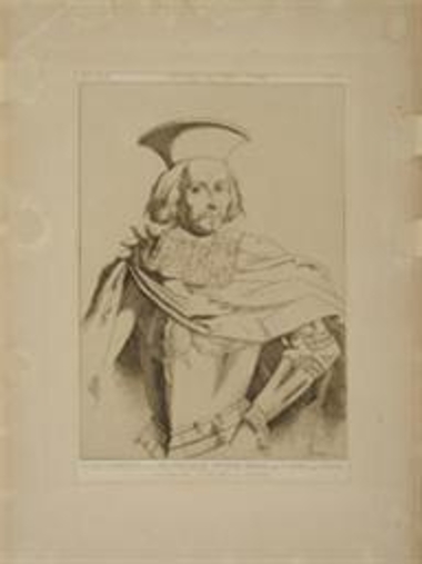 FRANCOIS MOROSINI DIT LE PELOPONESIAQUE, CAPITAINE GENERAL DES FLOTTES DE VENISE, D' APRES UNE GRAVURE DU TEMPS.