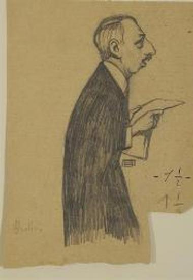 Σκίτσο από τη Δίκη των Έξι, Θεοτόκης