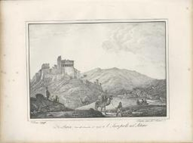 Lo Pnix (Piazza del Assemblea del Popolo) e l' Acropoli ad Atene.