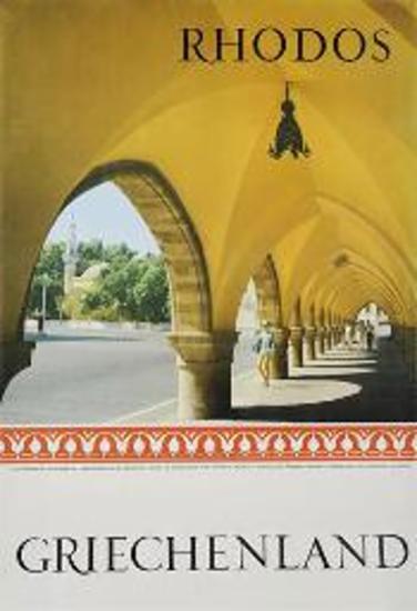 Τουριστική διαφημιστική αφίσα για τη Ρόδο