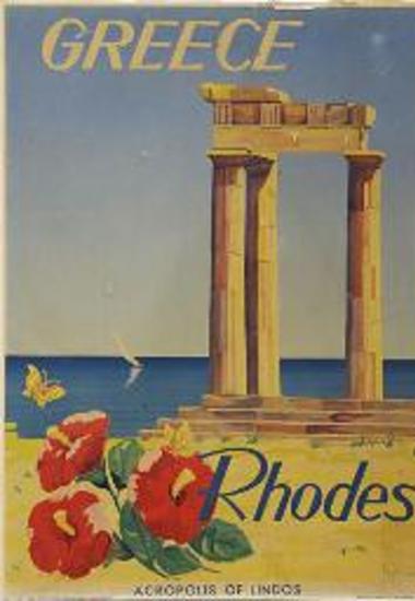 Τουριστική διαφημιστική αφίσα για τη Ρόδο