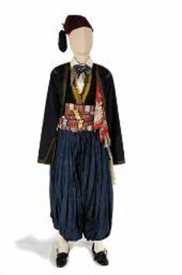 Ενδυμασία ανδρική από τις Σπέτσες, του αγωνιστή Δημητρίου Γουδή