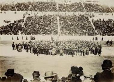 Ολυμπιακοί Αγώνες 1896. Στιγμιότυπο από την απονομή των επάθλων στους νικητές