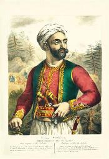 NOTIS (CONSTANTINE) BOTZARIS. Chief Captain of the Souliotes.