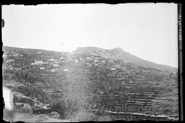 Korthi, landscape, view of a village on a slope.