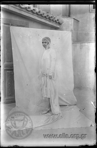 Semira Vafiadaki, as a bride.