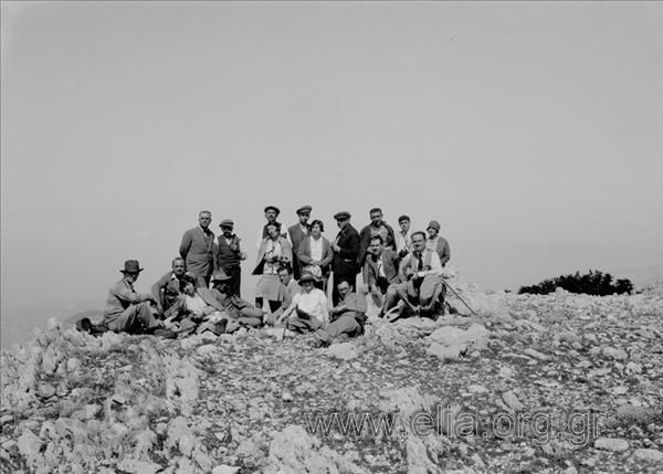Group of the excursionists in 