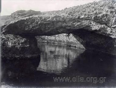 Τοπίο με βράχια.