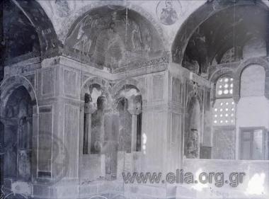 View from the interior of a church (chapel?) at the Monastery of Osios Lucas
