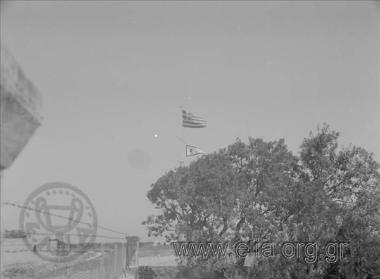 The flag at the country house of Georgios Vafiadakis.