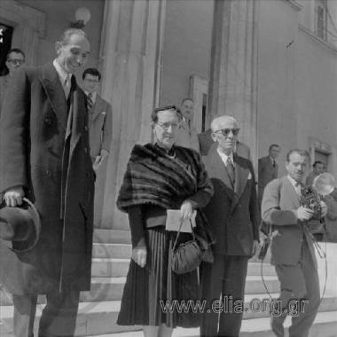 Lina Tsaldari, Minister   for Social Welfare in K. Karamanlis' government (February 19)