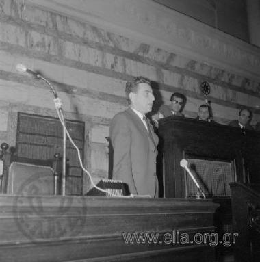 Panagiotis Papaligouras Minister  of Coordination on the benches of Parliament.