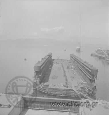 Navigable dock at the Skaramanga Shipyards.