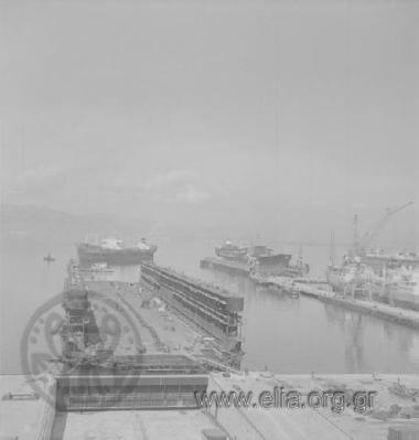 Navigable dock at the Skaramanga Shipyards.
