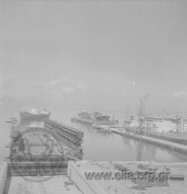 Navigable dock at the Skaramanga Shipyards.