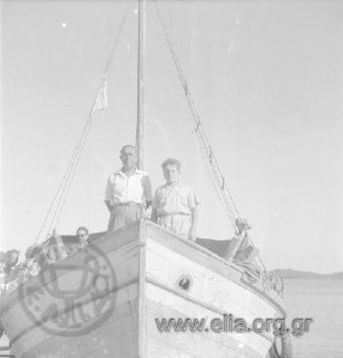 Tour of the royal couple of Pavlos -Freideriki to Corfu. Boatman