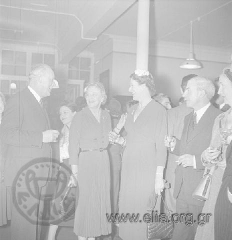 The reception following the launch of oil tanker 
