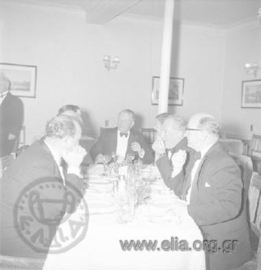 The reception following the launch of oil tanker 