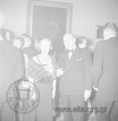 The reception following the launch of oil tanker 