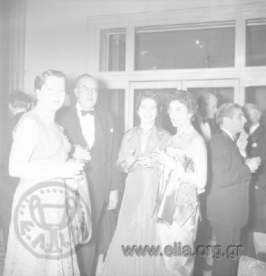 The reception following the launch of oil tanker 