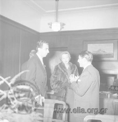 The reception following the launch of oil tanker 