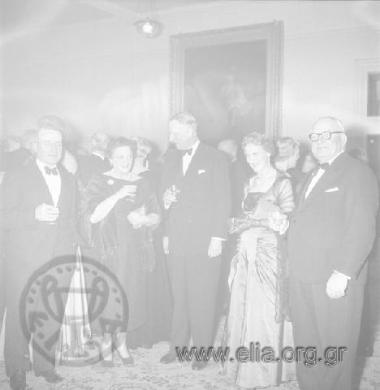 The reception following the launch of oil tanker 