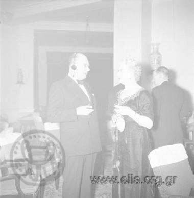 The reception following the launch of oil tanker 