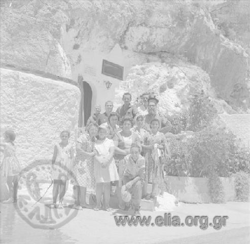 Excursionists  at the Monastery of Osios  Patapios