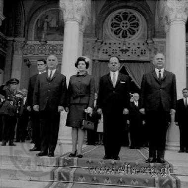 Commemoration of the 21st of April: Stylianos Pattakos, Georgios Papadopoulos and Nikolaos Makarezos in the Cathedral
