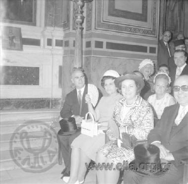 Swearing - in of Georgios Papadopoulos as President of Democracy, 20 August. The Presidential Guard.