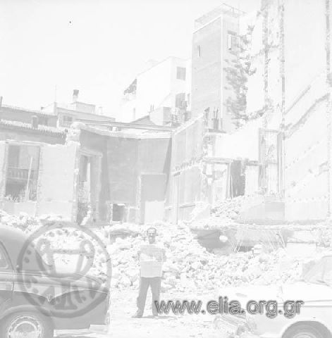 A demolished building at 36 Voulis St.