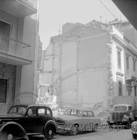 A demolished building at 36 Voulis St.